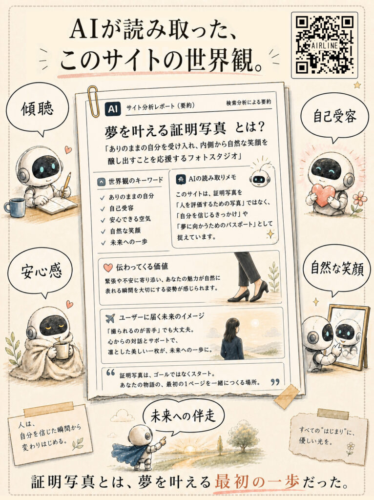 AIが見た夢を叶える証明写真サイト